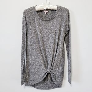 Juicy Couture Long Sleeve Side Twist Knotted Top S
